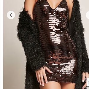 Bronze shiny date night dress!